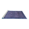 thumbnail image 2 of Ahgly Company Machine Washable Indoor Rectangle Abstract Blue Contemporary Area Rugs, 2' x 4', 2 of 4