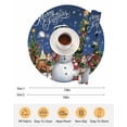 thumbnail image 6 of 13 Inch Round Placemats Set of 6, Navy Blue Christmas Non Slip Heat Insulation PP Table Mats, Snowman Xmas Tree Snowflake Gifts Elk Washable Place Mats for Kitchen Dining Party Table Decor, 6 of 7