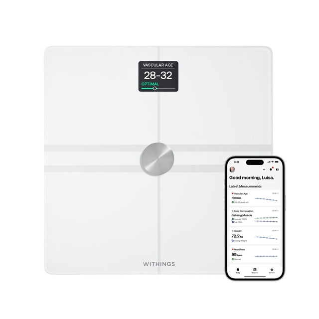 WITHINGS Body Comp – Báscula inteligente con WiFi, análisis corporal completo, incluye porcentaje de