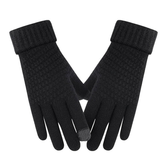 tumgatte Winter Warm Gloves Women's touchscreen Gloves Outdoor Cold Proof Plush Thickened Gloves Cuffed Wrist Gift Deals