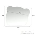 thumbnail image 4 of BarberPub 35"(L) x 30"(W) x 3"(H) Wall Mount Stylist Mirror with Wooden Frame, Versatile Beauty Mirror, 4 of 8