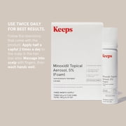 Keeps Minoxidil Solution 5% for Men - Topical Hair Regrowth - 3 Month Supply (3 x 2 fl oz Bottles)