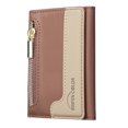 thumbnail image 3 of Allytechgroup Magnetic Card Holder Wallet Compatible with iPhone 16/15/14/13/12 Series, RFID Blocking PU Leather MagSafe Wallet with Kickstand & Zipper Pocket, Holds 6 Cards & Cash, Brown, 3 of 12