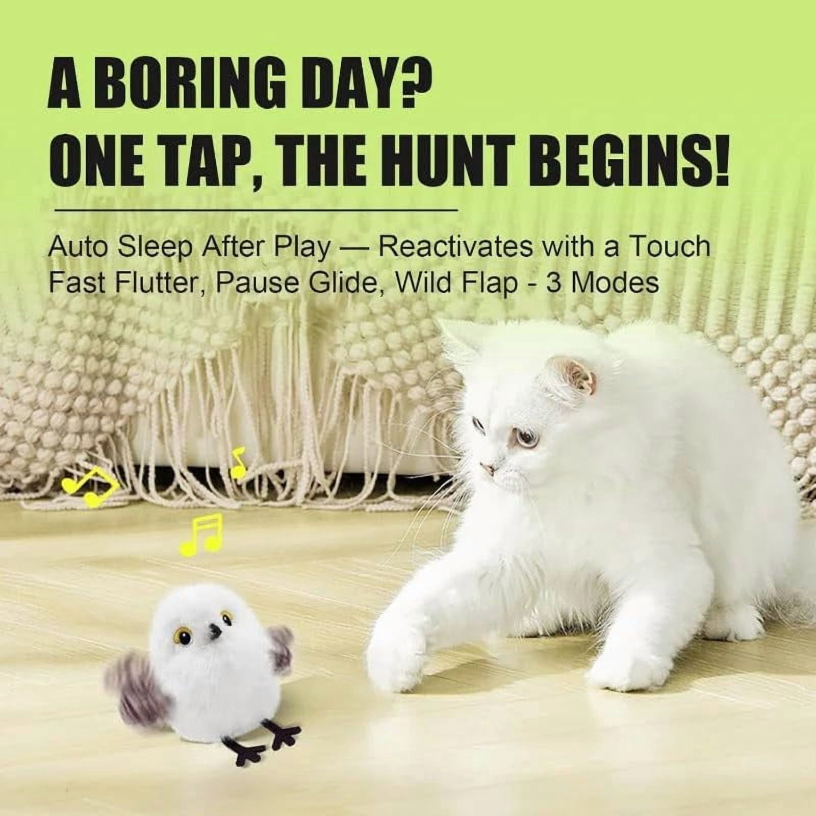 2025 New Celery Pets Rechargeable Flapping Bird Cat Toy, Motion Activated with Three-Mode Wing Flap, Three Styles Available