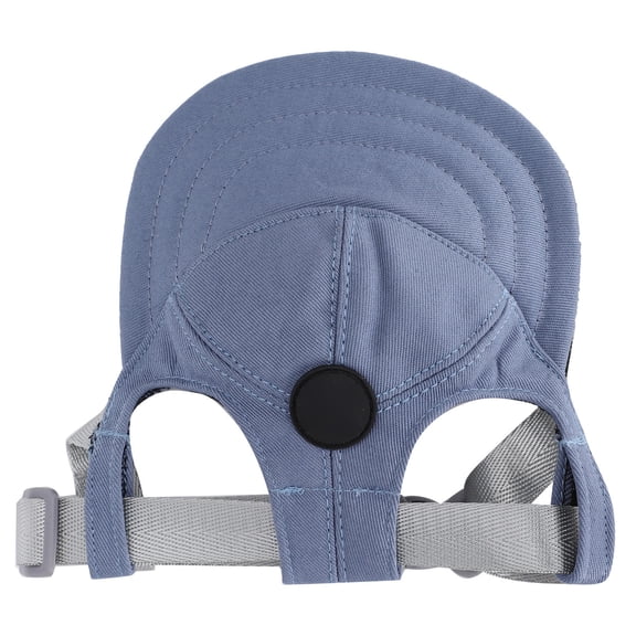 Rupoun Pet Sunshade Baseball Cap for Dogs, Blue, S, Adjustable Peaked Design, Lightweight Polyester‑Cotton, Ear Eyes, Seasonal Comfort