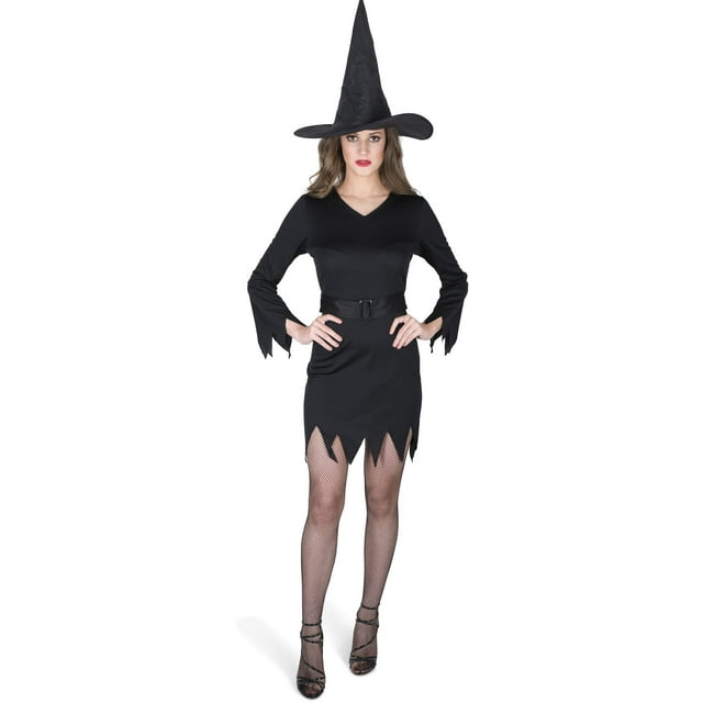 Karnival Costumes Robe de Sorcière Noire Costume Femme Moyen 10-12