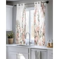 thumbnail image 5 of Easter Bunny Sheer Curtains 54 Inch Length 2 Panels Set for Living Room/Bedroom, Cute Rabbit Rose Floral Pastoral Leaves Plants Kitchen Curtains Grommet Curtains Window Treatments 42"x54"x2, 5 of 7