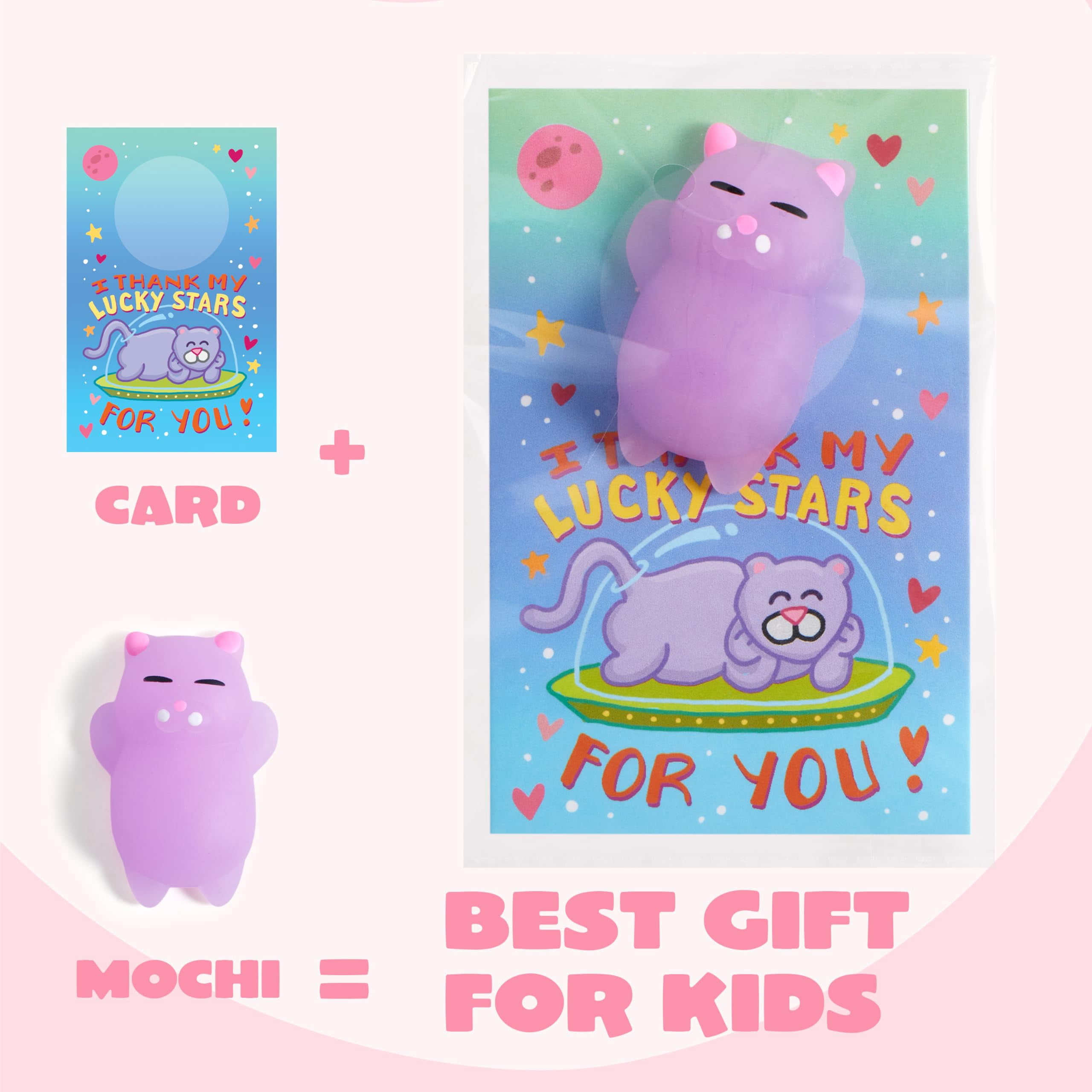 28-Pack Valentine's Day Cards With Squishy Toys - Ocean Theme, Classroom Exchange Gifts For Kids