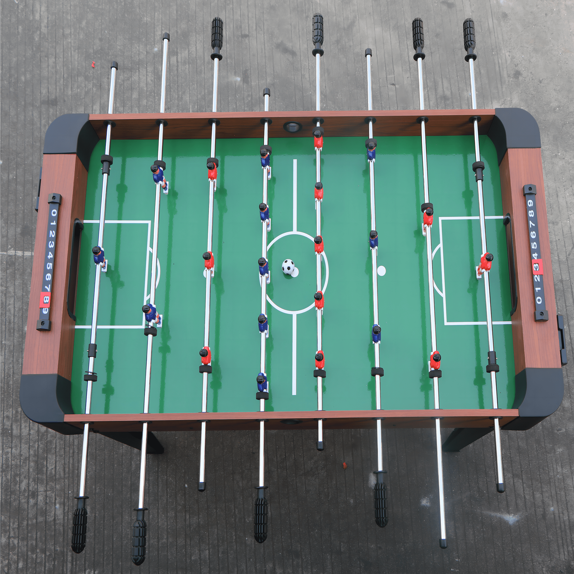 Aukfa Foosball Table Soccer Game Table Kid's Soccer Arcade, Brown
