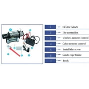 12V/24V 12000LBS/2722kg Electric Wireless ATV Winch