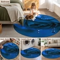 thumbnail image 5 of Round Rugs 3Ft, Blue Rose Round Area Rug Washable Indoor Throw Carpet, Elegance Fantasy Flowers Romantic Small Non Slip Circle Rug for Bedroom Living Room Home Decor Aesthetic, 5 of 8