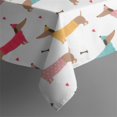 thumbnail image 5 of Colorful Funny Dachshund Square Tablecloth,Waterproof Square Table Cover,Wipeable Spillproof Washable Table Cover for Home Kitchen Party Decor 42"X42"(107x107cm), 5 of 6