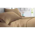 thumbnail image 3 of Alaska King Size Bed Sheet Set 4 Piece, 400 Thread Count, 16" Deep Pocket, 100% Egyptian Cotton, Sateen Finish, Extra Soft and Luxury - Taupe Solid., 3 of 6