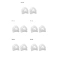thumbnail image 2 of facefd 1/2/3/5 Toe Separator 2pcs Insoles Ring Separation Hallux Valgus Correction Pad Foot White L 5PCS, 2 of 6
