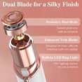 thumbnail image 3 of Rechargeable LED Light Women's Epilator for Facial Hair, Ivory White, 3 of 8