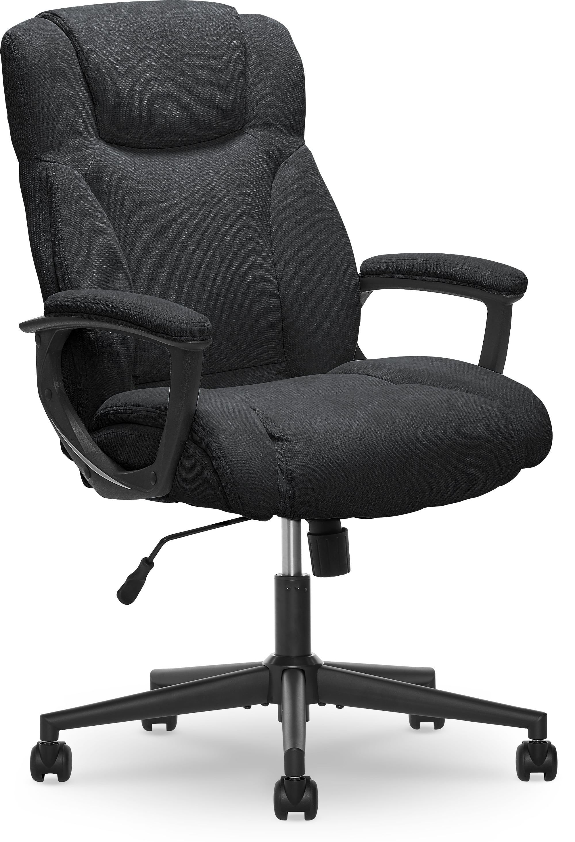 Serta Connor Executive Office Chair, Ergonomic Computer Chair with Layered Body Pillows, Contoured Lumbar, Adjustable Seat, Microfiber Fabric, Black