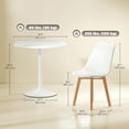 thumbnail image 3 of HOMCOM Round Dining Table Set with Pedestal, Kitchen Table and Chairs Set, 3 of 10
