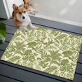 thumbnail image 4 of Tropical Plant Leaves Area&nbsp;Rug 2x3ft Watercolor Palm Leaf Linen Texture Non-Slip&nbsp;Washable Square&nbsp;Rugs Soft Felt Indoor Floor Mat for Bedroom Kitchen Living Room Bathroom, 4 of 9