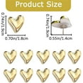 thumbnail image 2 of 48 Pcs of Soft Wooden Board Thumbtack,Bexikou Heart Push Pins Decorative Drawing Pins for Photo Walls, Memos, Whiteboards, and Decorative Thumbtack (Gold&Silver), 2 of 2