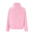 thumbnail image 6 of Womens Fuzzy Fleece Jacket Zip Up Stand Collar Sherpa Coats Casual Winter Warm Fluffy Faux Fur Outwear with Pockets, 6 of 7