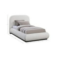 thumbnail image 3 of Meridian Furniture Vaughn Cream Chenille Fabric Twin Bed, 3 of 9