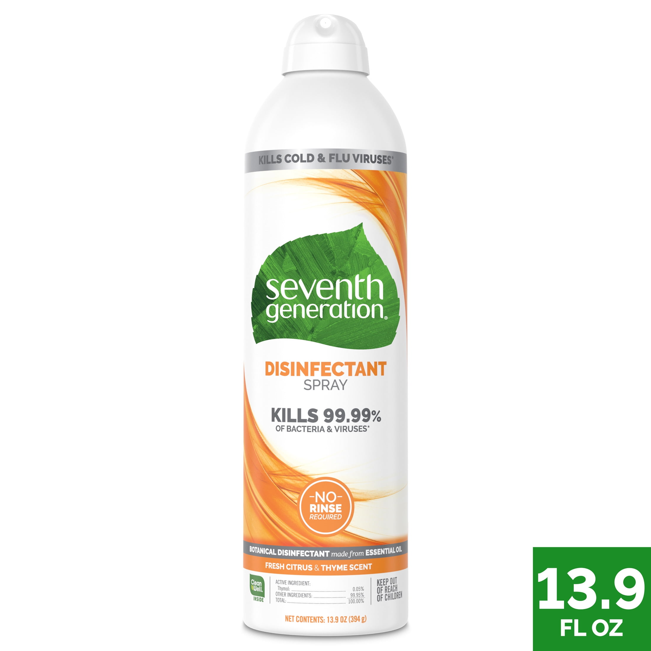 Seventh Generation Disinfecting Spray Cleaner Fresh Citrus and Thyme 13