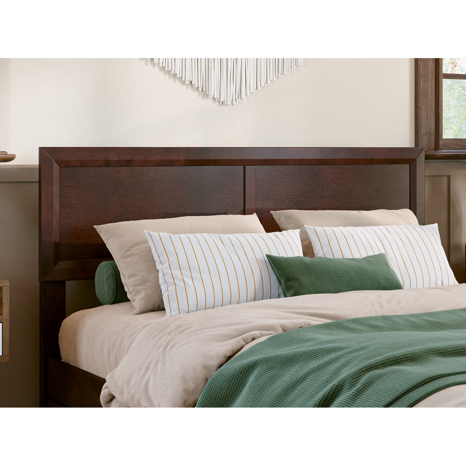 AFI, Sophia Full Solid Wood Headboard, Walnut
