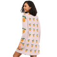 thumbnail image 2 of FORMRS Womens Long Sleeve Nightgowns Crew Neck Sleep Shirt Soft Pajamas Sizes S-3XL, Cartoon Citrus, 2 of 8