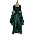thumbnail image 2 of Roncen Women's Vintage Medieval Velvet Bell Sleeve Court-Style Dress - Elegant and Regal Look, 2 of 6