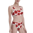 thumbnail image 2 of Xecao Hand Drawn Tomatoes for Two-Piece Swimsuit for Women - a sporty, high-waisted bathing suit perfect for the beach, parties, or surfing adventures, 2 of 8