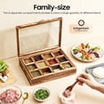 thumbnail image 2 of Miumaeov Wooden Spice Box,Handmade Masala Dabba Organizer, 12 Removable Compartments,Kitchen Storage for Herbs,Seasonings,Dry Fruits, 2 of 13