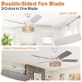 thumbnail image 5 of Parrot Uncle Bohemia 52" Double-Sided Caged Ceiling Fan with Remote Control, DC Motor, 6-Speed Ceiling Fan, 5 of 16