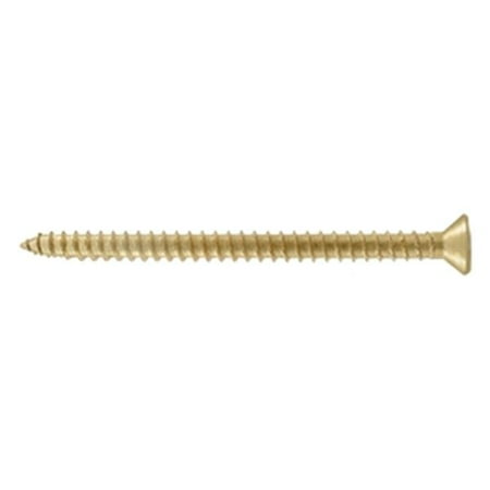 

2.5 in. Wood Screw No. 9 Satin Brass - Steel