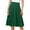 Dark Green, variant on Women's High Waist Knee Length Elastic Knit A-Line Stretch Flared Casual Midi Skirt, Comfort Fit Work Skirt for Professional Office and Leisure Wear,Black L