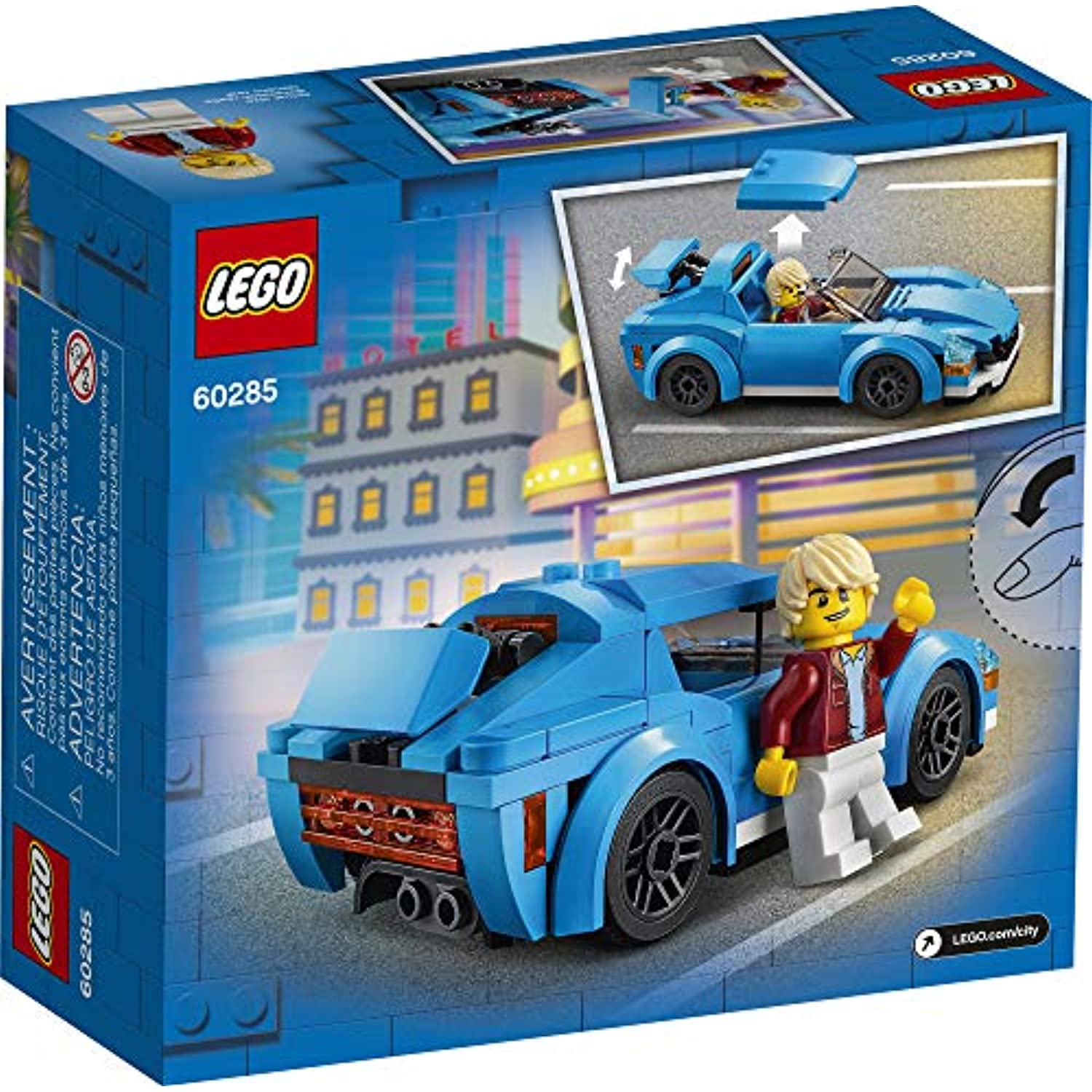 LEGO City Sports Car 60285 Building Kit; Playset for Kids, New 2021 (89 ...