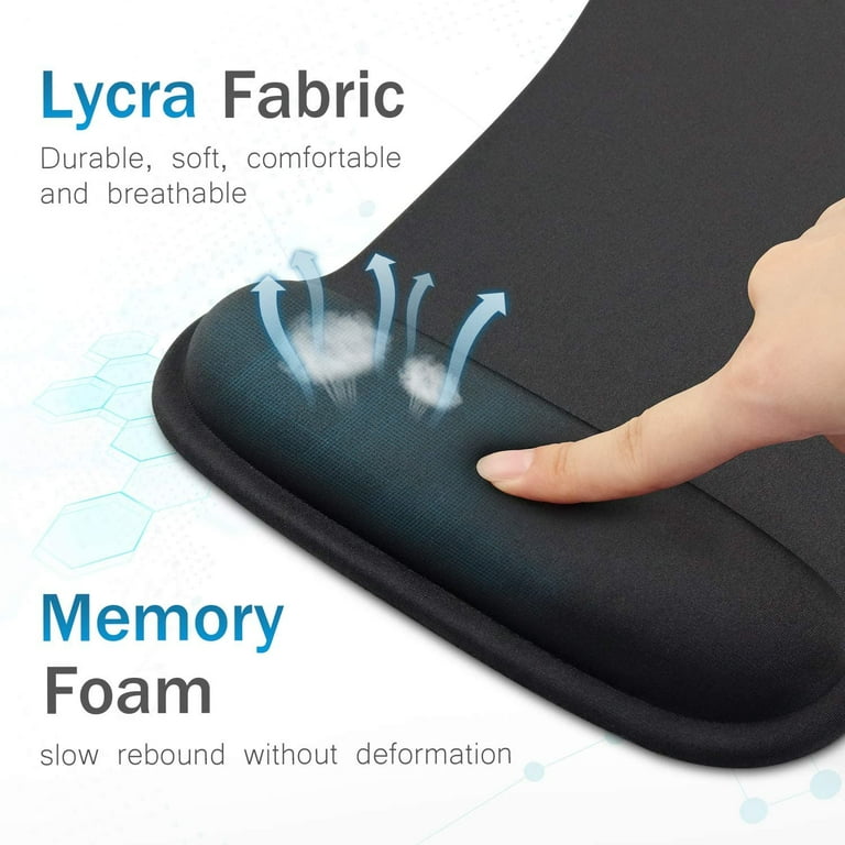 Gel Mouse Pad with Wrist Rest – Black – (05679)