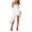 White, variant on Women's High Low Ruffled Hem Midi Cami Dress with Slit Flowy Fit 100% Polyester Easy Care Machine Wash for Summer