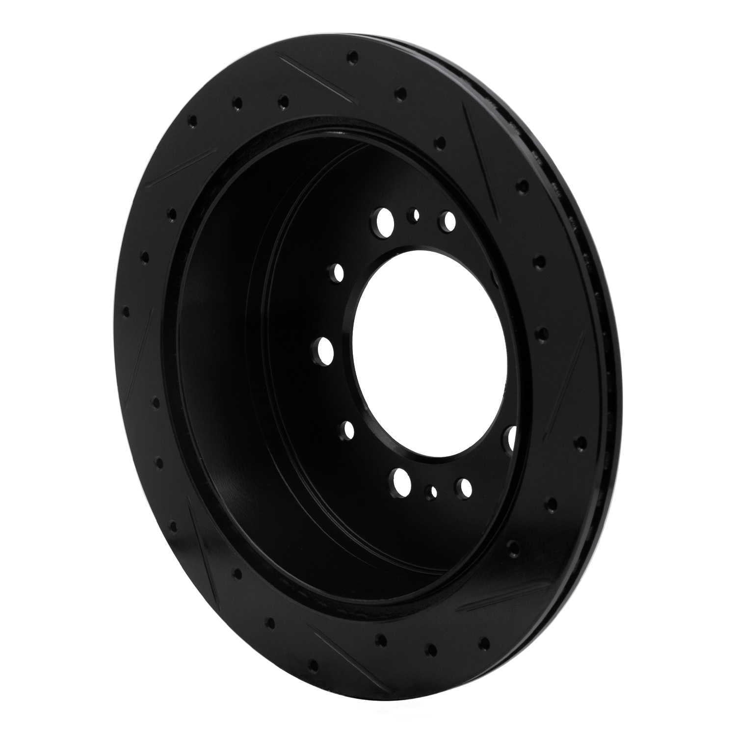 Dynamic Friction Company 633-76137L DFC Brake Rotor - Drilled And Slotted - Black