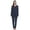 Navy Blue, variant on Women's Cotton Pajama Set Long Sleeve Sleepwear Pjs Top and Pants Lounge Set, Size S-XL