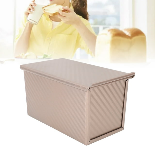 Carbon Steel Bread Pan with Even Heat Distribution, Non Stick Coating,Box Bakeware for Baking Bread, Toasts, Cakes