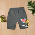 thumbnail image 2 of BJUTIR Baby Boy Shorts Casual Pants Toddler Shorts Cartoon Slacks Dinosaur Pattern Summer Shorts Children'S Beach Pants Black Gray Solid Color Cartoon Boy Pants, 2 of 9