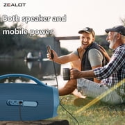 ZEALOT S98 160W Portable Bluetooth Speaker Waterproof Outdoor Subwoofer Blue