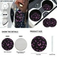 thumbnail image 5 of Jeiento Butterfly 17 Pcs Car Interior Sets, Car Seat Covers Full Set with Floor Mats Carpets Arm Rest Cover Seat Belt Cover Coaster, Universal Fits for Most Truck SUV Sedan Purple, 5 of 8