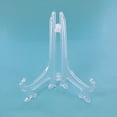 thumbnail image 3 of maskred 10Pcs Transparent Plastic Foldable Plate Holder Display Dish Rack Reusable Decorative Stand Kitchen Storage Organizer, 3 of 6