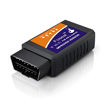 Foseal Improved Version Car WiFi OBD2 Scanner OBDII Scan Code Reader Adapter Check Engine Light Diagnostic Tool iOS & Android Work App inCarDoc, OBD Fusion, (Best Scanner App For Android)
