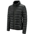 thumbnail image 3 of Lovskoo Womens Winter Coats Quilted Jacket Temperament Long Sleeve Versatile Lightweight Cotton Padded Jacket Stand Collar Jacket Black, 3 of 6