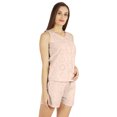 thumbnail image 3 of Bimba Womens Solid Sleepwear Set 2 Pcs Short & Top Casual Nightwear Loose Fit Loungewear, 3 of 7