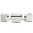 thumbnail image 1 of Costway 4PCS Patio Furniture Set Sofa Loveseat Cushioned Made In Italy White, 1 of 9