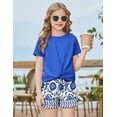 thumbnail image 6 of Arshiner Girls Clothing Sets Twist Front Top and Shorts 2 Piece Outfits Activewear Tracksuit, 6 of 6