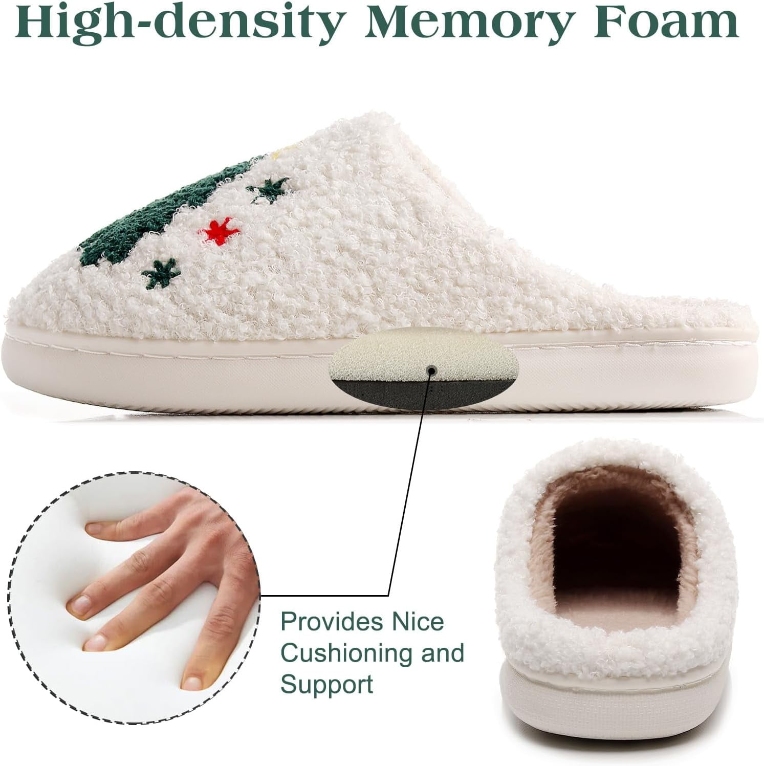 Chaussons Pelucheux De Noël, Renne Mignon, Chaussons